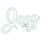 JAGS Script Applique Embroidery ZigZag Edge Five Sizes 5x7, 8x8, 6x10, 7x12, and 8x12 Hoop