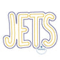 JETS Double Zigzag Applique Embroidery Machine Design Five Sizes 5x7, 8x8, 6x10, 7x12, and 8x12 Hoop