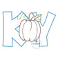 KY Applique Embroidery with Pumpkin Zigzag Edge Stitch Kentucky Five Sizes 5x7, 8x8, 6x10, 7x12, and 8x12 Hoop