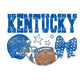 Kentucky Football Helmet, Football, and Bow Print PNG Hand Drawn Digital File