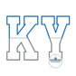 KY Two Fabric Satin Stitch Applique Embroidery Design University of Kentucky Eight Sizes 4x4, 5x5, 6x6, 5x7, 8x8, 6x10, 7x12, & 8x12 Hoop