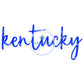 Kentucky Royal Blue Script PNG SVG Digital Print File