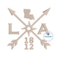 Louisiana LA Embroidered Arrow Hat Design Satin Stitch One Size Hat hoop