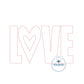 LOVE Heart Reverse Applique Embroidery Design Bean Stitch Five Sizes 5x7, 8x8, 9x9, 6x10, and 7x12