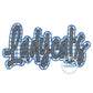 Ladycats Script Applique Embroidery Zigzag Edge Two Layer Design Machine Embroidery Two Sizes 6x10 and 7x12 Hoop