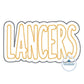 LANCERS Zigzag Applique Embroidery Two Layer Design Four Sizes 5x7, 8x8, 6x10, and 7x12 Hoop