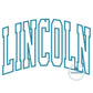 LINCOLN Arched Applique Embroidery Design Machine Embroidery Satin Edge Six Sizes 5x7, 8x8, 9x9, 6x10,  7x12, and 8x12 Hoop