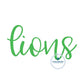 Lions Satin Stitch Embroidery Script Machine Embroidery One Size To Fit 8x12 Hoop