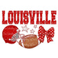 Louisville Football Helmet, Football, and Bow Print PNG Hand Drawn Digital File