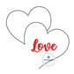 Love Hearts Chenille Yarn Applique Machine Embroidery Design Five Sizes 4x4, 5x5, 6x6, 7x7, and 8x8