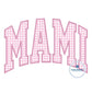 MAMI Arched Satin Applique Embroidery Design Academic Font Mother's Day Gift Five Sizes