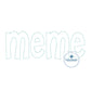 Meme Applique Embroidery Design Raggy Bean Edge Stitch Grandma Mother's Day Gift 8x12 Hoop