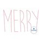 Merry Tall Skinny Chenille Applique Machine Embroidery Design Five Sizes 5x7, 8x8, 6x10, 7x12 and 8x12 Hoop