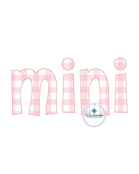 Mini Applique Embroidery Design Raggy Edge Stitch Grandma Mother's Day Gift Three Sizes 5x7, 6x10, and  8x12 Hoop