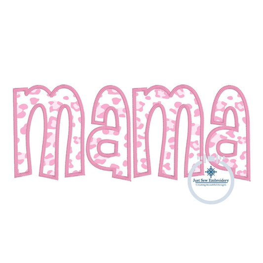 Mama Applique Embroidery Design Satin Finishing Edge Grandma Mother's Day Gift Three sizes 5x7, 6x10, and 8x12 Hoop