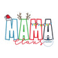 MAMA Claus Christmas Applique Embroidery Design Satin Applique Four Sizes 8x8, 6x10, 7x12, and 8x12 Hoop