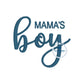 Mama's Boy Satin Script Embroidery Design Satin Stitch One Size Left Chest or Onesie 4x4 Hoop