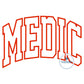 Medic Arched Satin Applique Embroidery Design Five Sizes 5x7, 8x8, 6x10, 7x12, and 8x12 Hoop