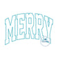 Merry Zigzag Arched Applique Embroidery Machine Design Five Sizes 5x7, 8x8, 6x10, 7x12, and 8x12 Hoop