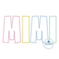 MIMI Applique Embroidery Design Zigzag Edge Five Sizes Grandma Mother's Day Gift 5x7, 8x8, 9x9, 6x10, 8x12 Hoop