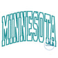 Minnesota Arched Applique Embroidery Satin Edge Design Three Sizes 6x10, 7x12, 8x12 Hoop