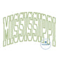 Mississippi Arched Applique Embroidery Satin Edge Design Three Sizes 6x10, 7x12, 8x12 Hoop