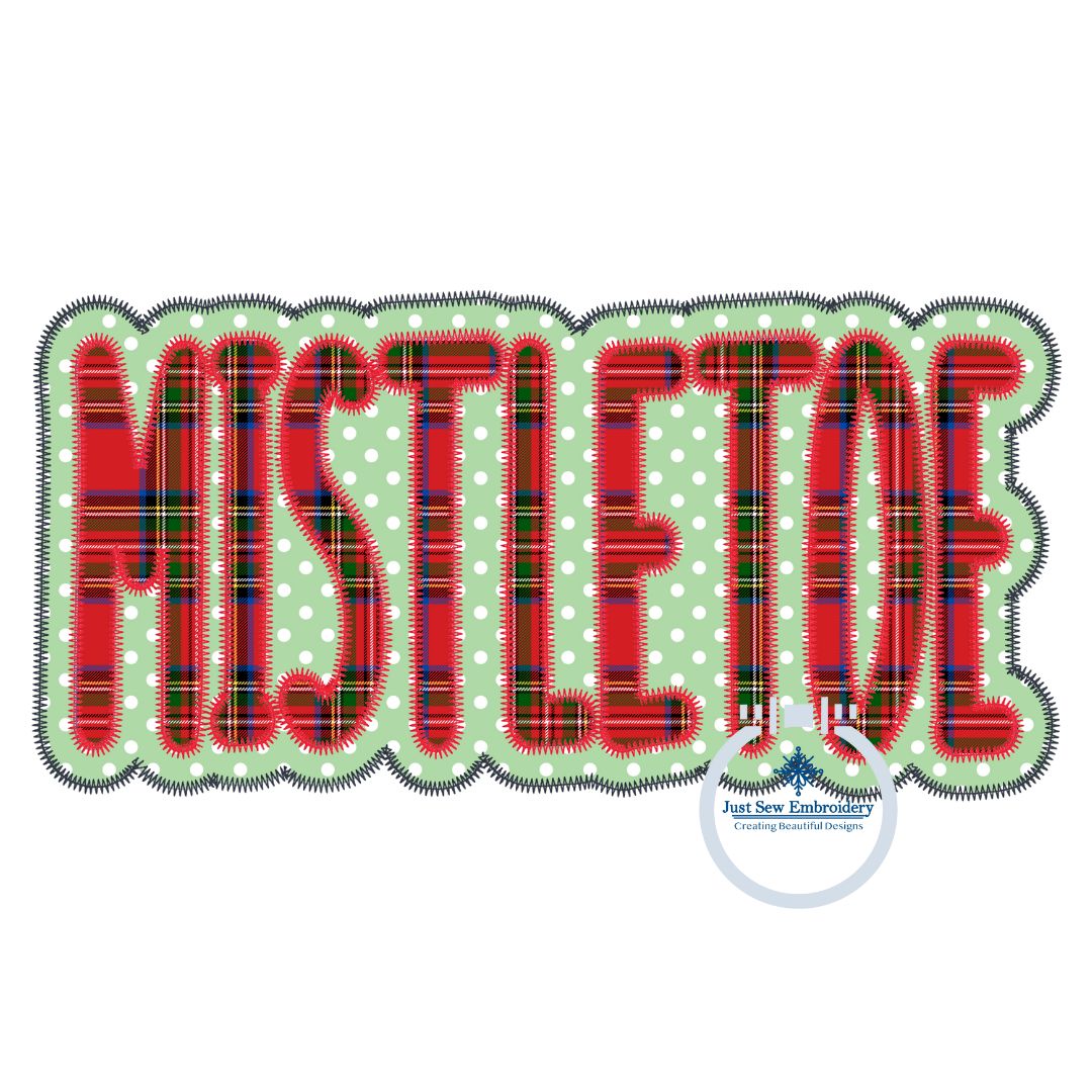 thumbnail image 2 of Christmas Kitten Applique Patch – Mistletoe Embroidered Cat Badge – 2-7/8 Inch – Iron On 2 of 3