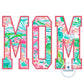 MOM Applique Embroidery Design Academic Font Satin Edge Five Sizes 5x7, 8x8, 6x10, 7x12, and 8x12 Hoop
