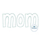 Mom Applique Embroidery Design Raggy Bean Stitch Mother's Day Gift 8x12 Hoop