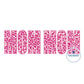 MOM MOM Zigzag Applique Embroidery Machine Design Six Sizes 7 inches - 12 inches Wide