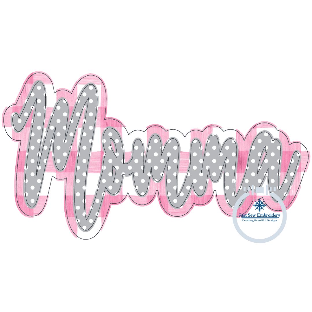 Mooma Raga Momma Double Raggy Applique Embroidery Machine Design Bean Stitch Five