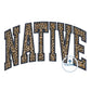 NATIVE Arched Satin Applique Embroidery Design Four Sizes 5x7, 6x10, 8x8, and 8x12 Hoop