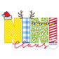 NINI Claus Christmas Applique Embroidery Design Zigzag Applique Five Sizes 5x7, 8x8, 6x10, 7x12, and 8x12 Hoop