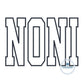 NONI Varsity Satin Applique Embroidery Design Mother's Day Five Sizes 5x7, 8x8, 6x10, 7x12, 8x12 Hoop