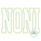 NONI Varsity Diamond Applique Embroidery Design Mother's Day Five Sizes 5x7, 8x8, 6x10, 7x12, 8x12 Hoop