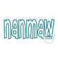 Nanmaw Applique Embroidery Satin Edge Stitch Grandma Grandmother Mother's Day Gift One Size 8x12 Hoop