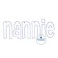 Nannie Applique Embroidery Design Raggy Bean Edge Stitch Grandma Grandmother Mother's Day Gift 8x12 Hoop