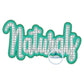 Naturals Double Zigzag Applique Embroidery Script Design Machine Embroidery Four Sizes 5x7, 8x8, 6x10, and 7x12 Hoop