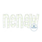 Nenaw Applique Embroidery Design Raggy Bean Edge Stitch Grandma Mother's Day Gift 8x12 Hoop