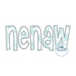 Nenaw Applique Embroidery Design ZigZag Edge Stitch Grandma Mother's Day Gift 8x12 Hoop