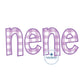 NeNe Applique Embroidery Design Satin Edge Stitch Grandma Mother's Day Gift 8x12 Hoop