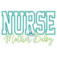 NURSE MOTHER BABY Block Satin Applique Embroidery Script Nursing Six Sizes 5x7, 8x8, 9x9, 6x10, 7x12 and 8x12 Hoop