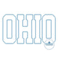 OHIO Diamond Applique Embroidery OH Four Sizes 5x7, 8x8, 6x10, and 7x12 Hoop