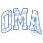 Oma Arched Satin Applique Embroidery Design Five Sizes 5x7, 8x8, 6x10, 7x12, 8x12 Hoop