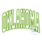 OKLAHOMA Arched Satin Applique Embroidery Design Three Sizes 6x10, 7x12 and 8x12 Hoop OK