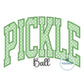 Pickle Ball Arched Satin Applique Embroidery Design Satin Stitch Ball Script Five Sizes 5x7, 8x8, 6x10, 7x12, and 8x12 Hoop