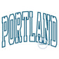 PORTLAND Arched Satin Applique Embroidery Design Five Sizes 8x8, 9x9, 6x10, 7x12, and 8x12 Hoop