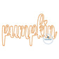 Pumpkin Script Zigzag Applique Machine Embroidery Design Autumn Four Sizes 8x8, 6x10, 9x9, and 7x12 Hoop