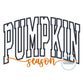 Pumpkin Season Arched Applique Embroidery Machine Design Satin Stitch Fall Six Sizes 5x7, 8x8, 6x10, 9x9, 7x12, and 8x12 Hoop