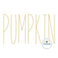 Pumpkin Chenille Yarn Applique Embroidery Design Four Sizes 5x7, 8x8, 6x10, and 7x12 Hoop